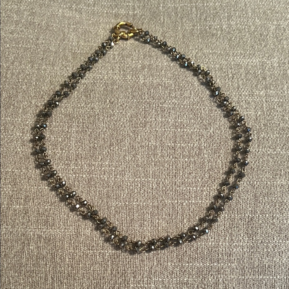 Elegant Black Beaded Necklace